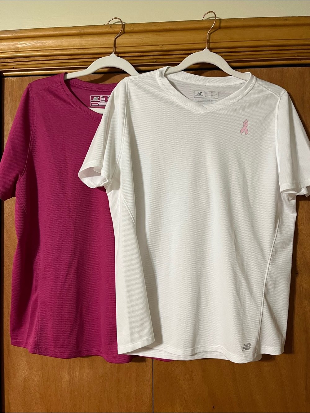 2 New Balance Lightning Dry/moisture wicking workout shirts - large